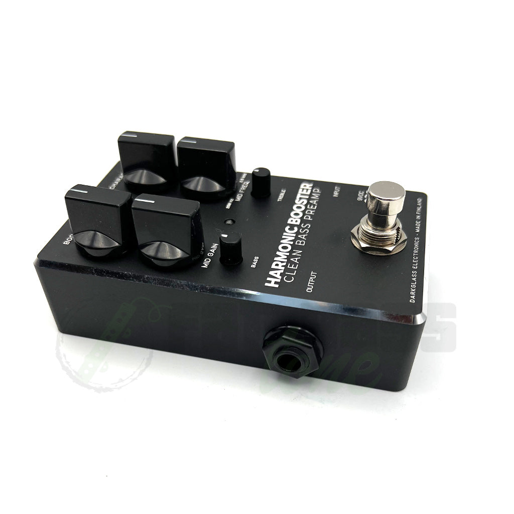 side view of Darkglass Harmonic Booster Bass Preamp Pedal showing output