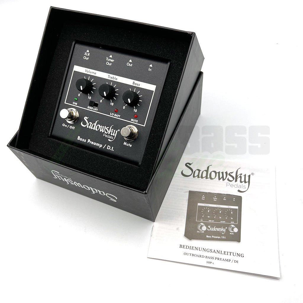 pedal in box view of Sadowsky SPB-1 (V2) Bass Preamp / DI Pedal