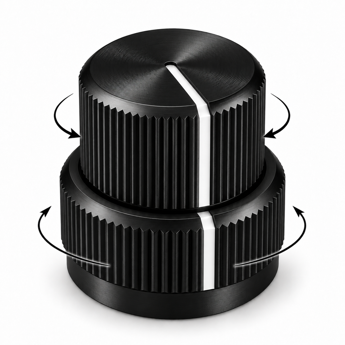 Concentric Aluminum Bass Knobs
