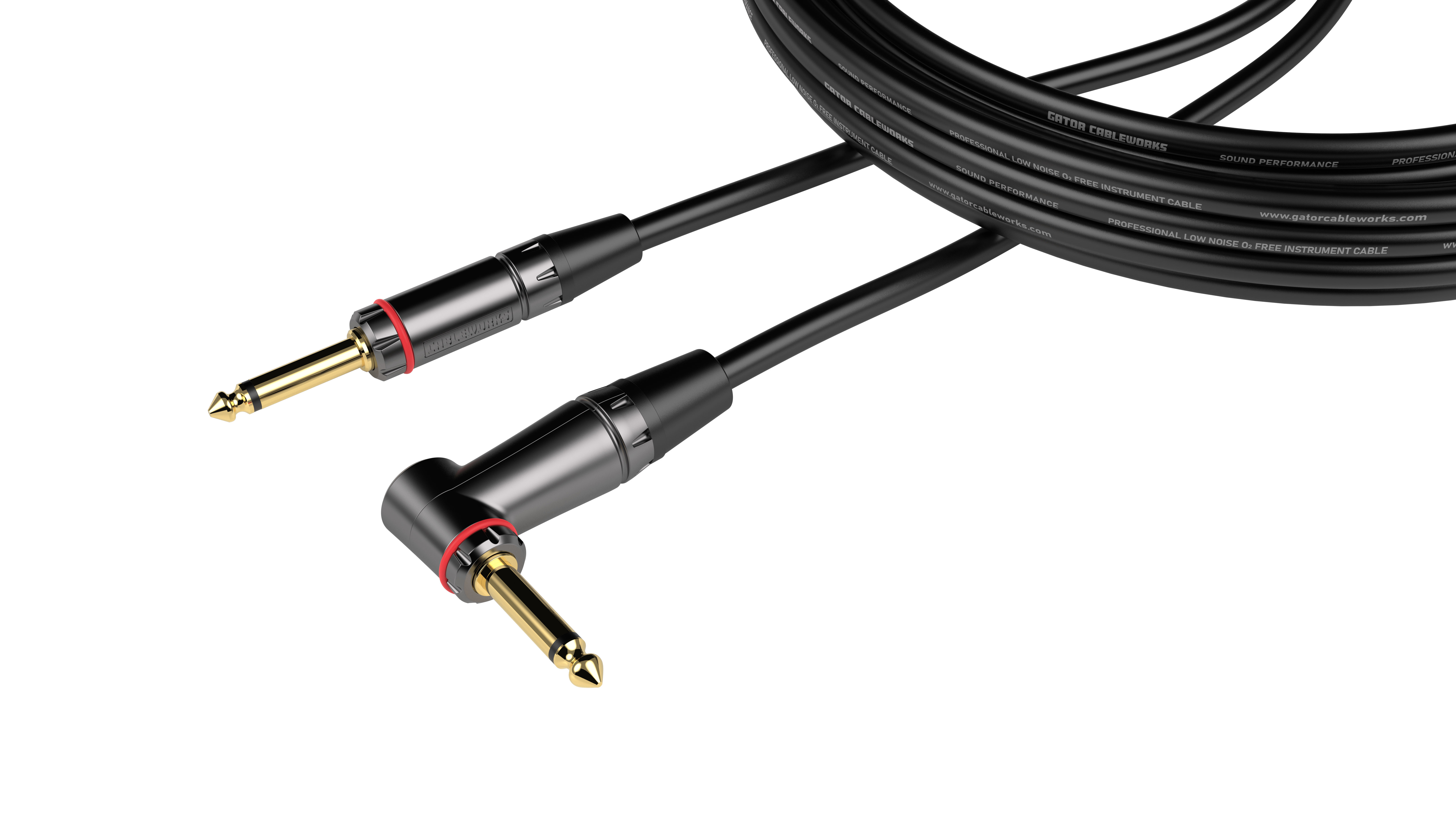 Gator Cableworks Headliner Series Instrument Cables 10 Foot / Straight to  Right Angle Instrument Cable