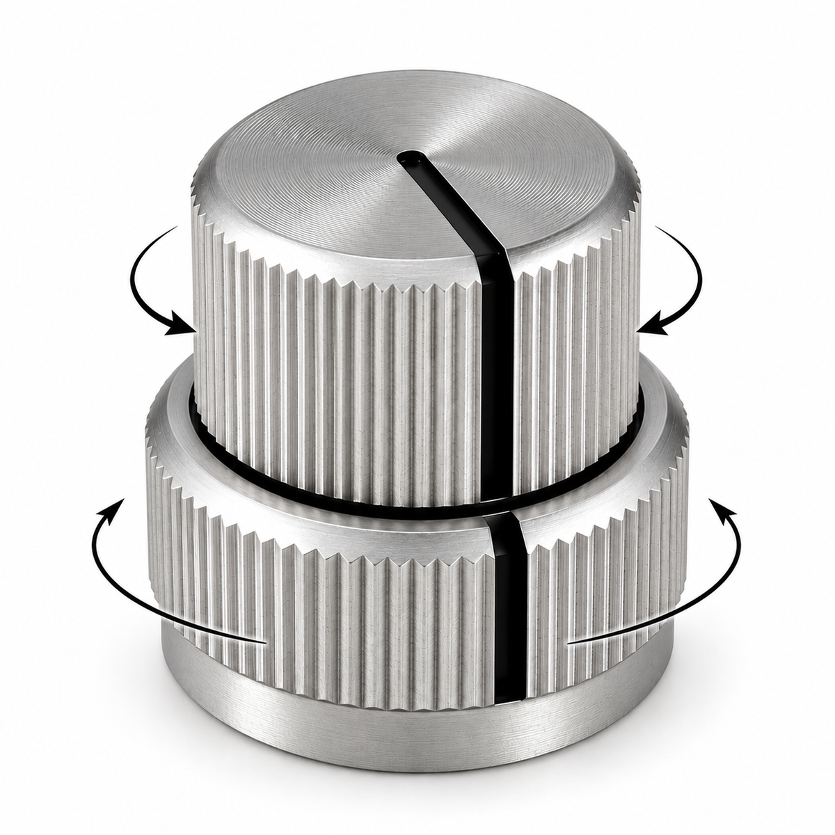Concentric Aluminum Bass Knobs