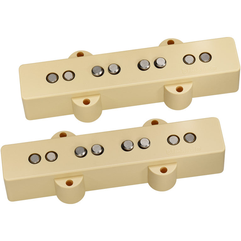 front view of the DiMarzio Ultra Jazz 4 String Jazz Bass® Pickups shown with creme covers