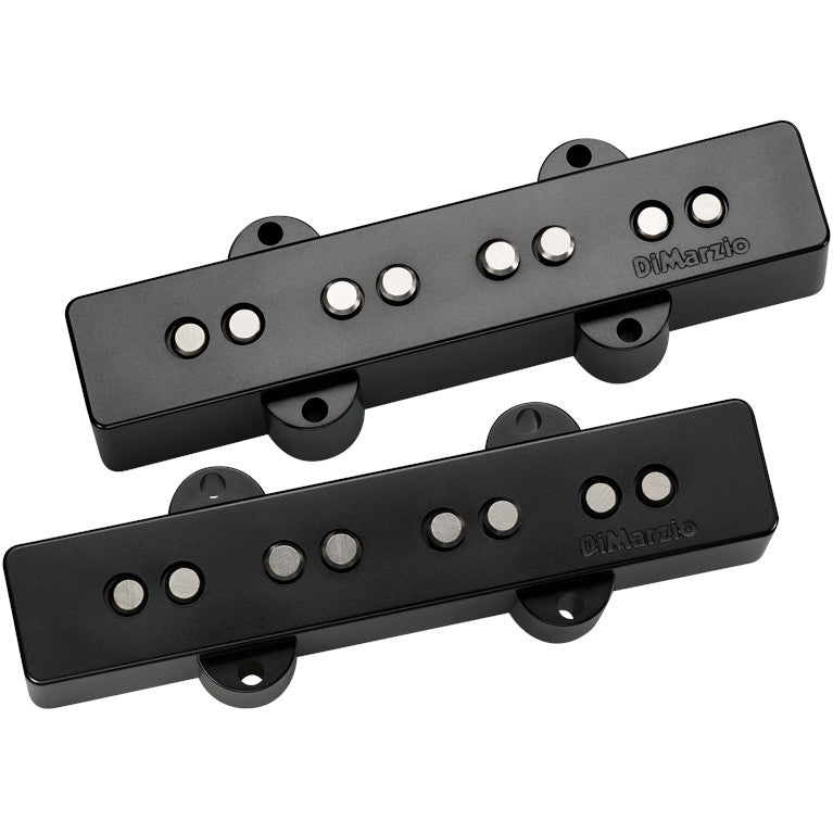 top view of the DiMarzio Area J 4 String Jazz Bass® Pickups with black shells
