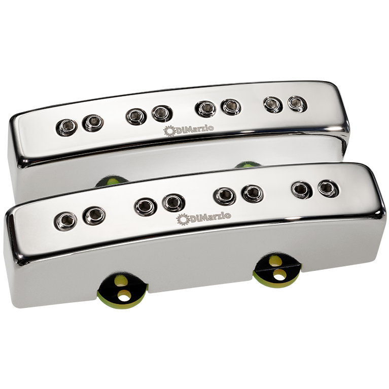 front view of DiMarzio Relentless J pickup set with nickel covers