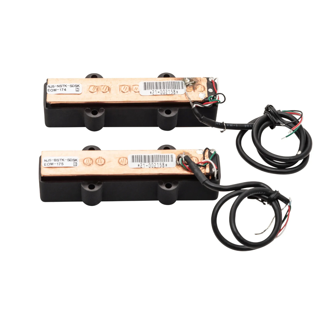 Back view of Sadowsky 5 String Stacked jazz Bass pickup set
