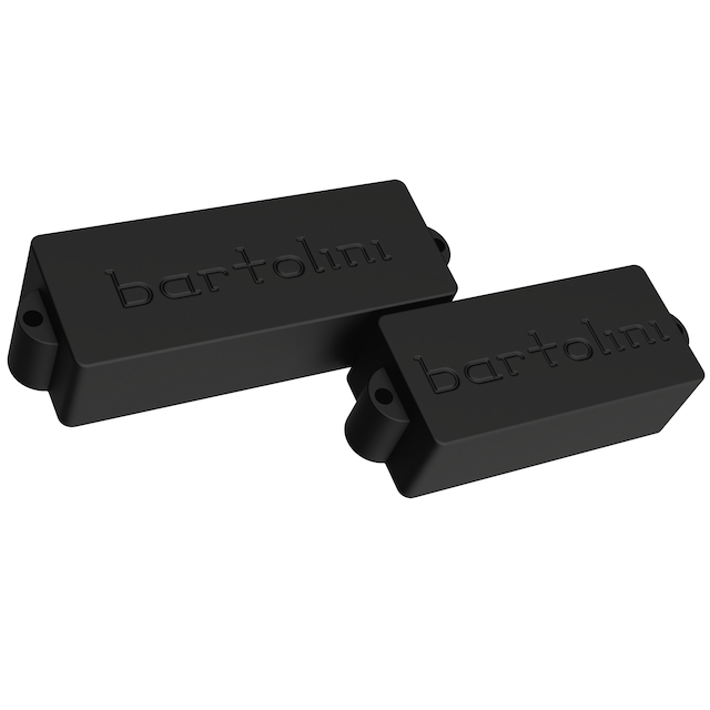 photo of the Bartolini PV5CBP 5 String Classic Bass Precision Bass® Pickup for Fender® front of pickups showing the manufacturer logo and screw ears