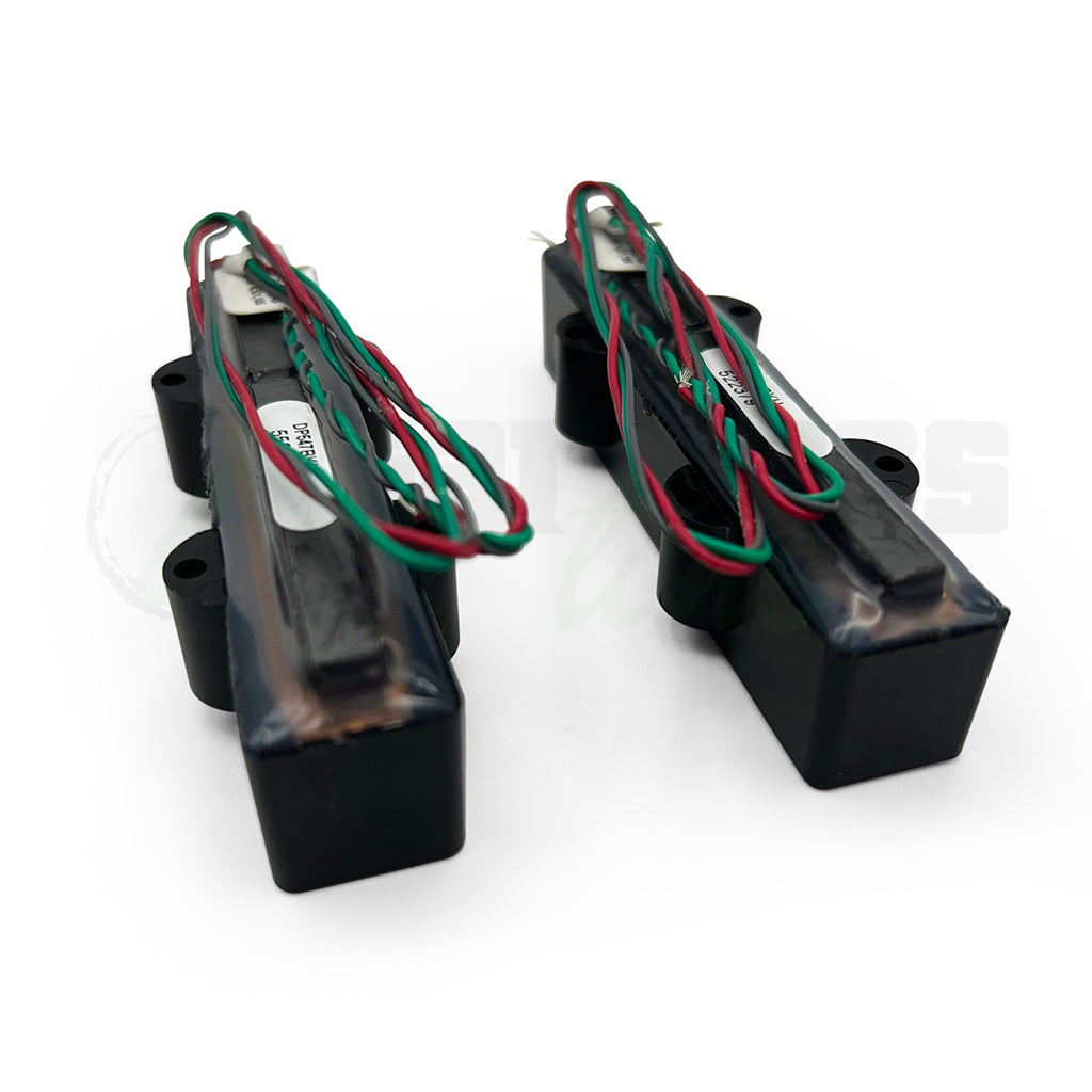 back side view of the DiMarzio Ultra Jazz 5 String Jazz Bass® Pickups showing a magnet protruding through the epoxy on the rear of the pickup shell