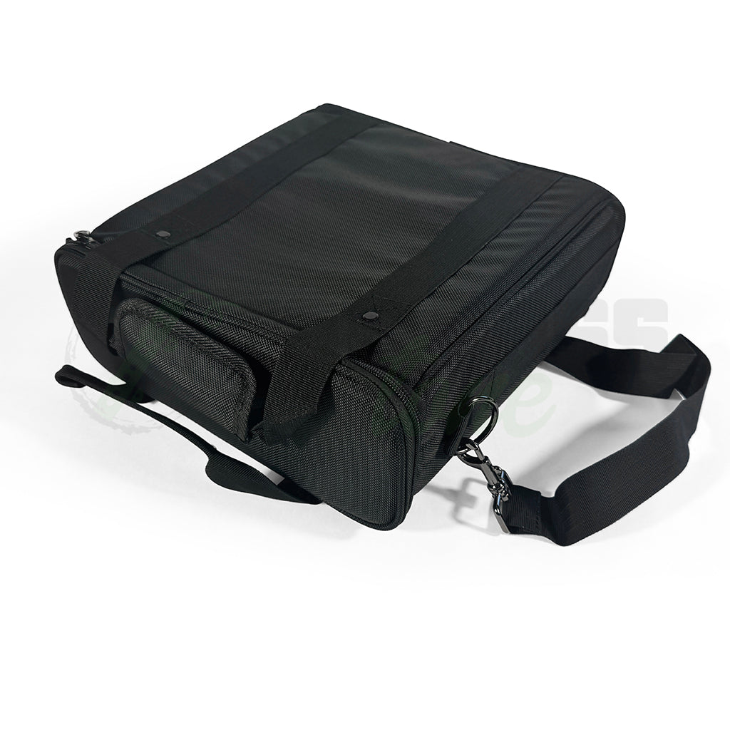 back side photo of the back of a Genzler 800 bass amp bag