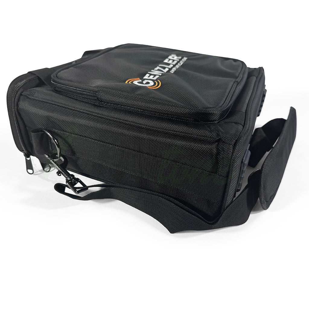 second side view of the Genzler 800 bass amp bag showing the side clip
