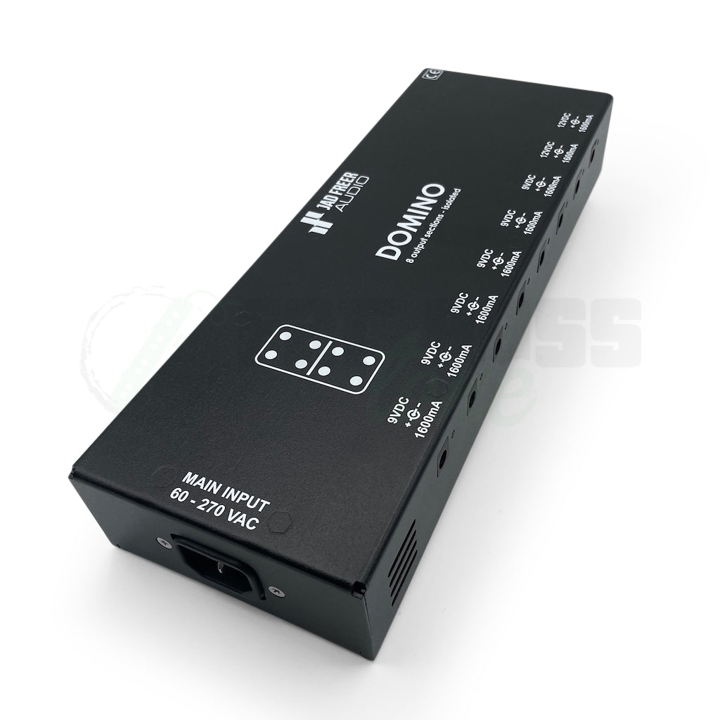 Overhead view of the Jad Freer Domino Power Supply which shows all inputs 
