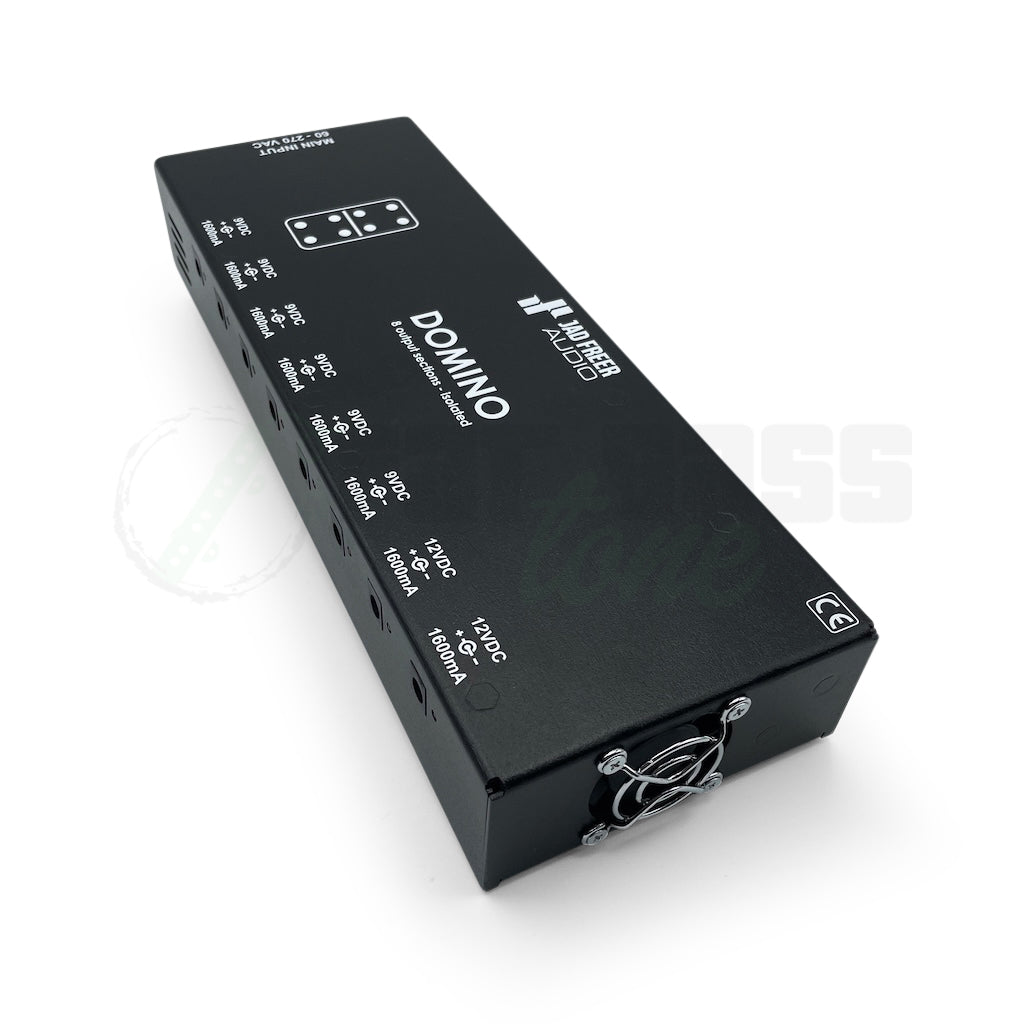 View from the end of the Jad Freer Domino Power Supply which shows all inputs 