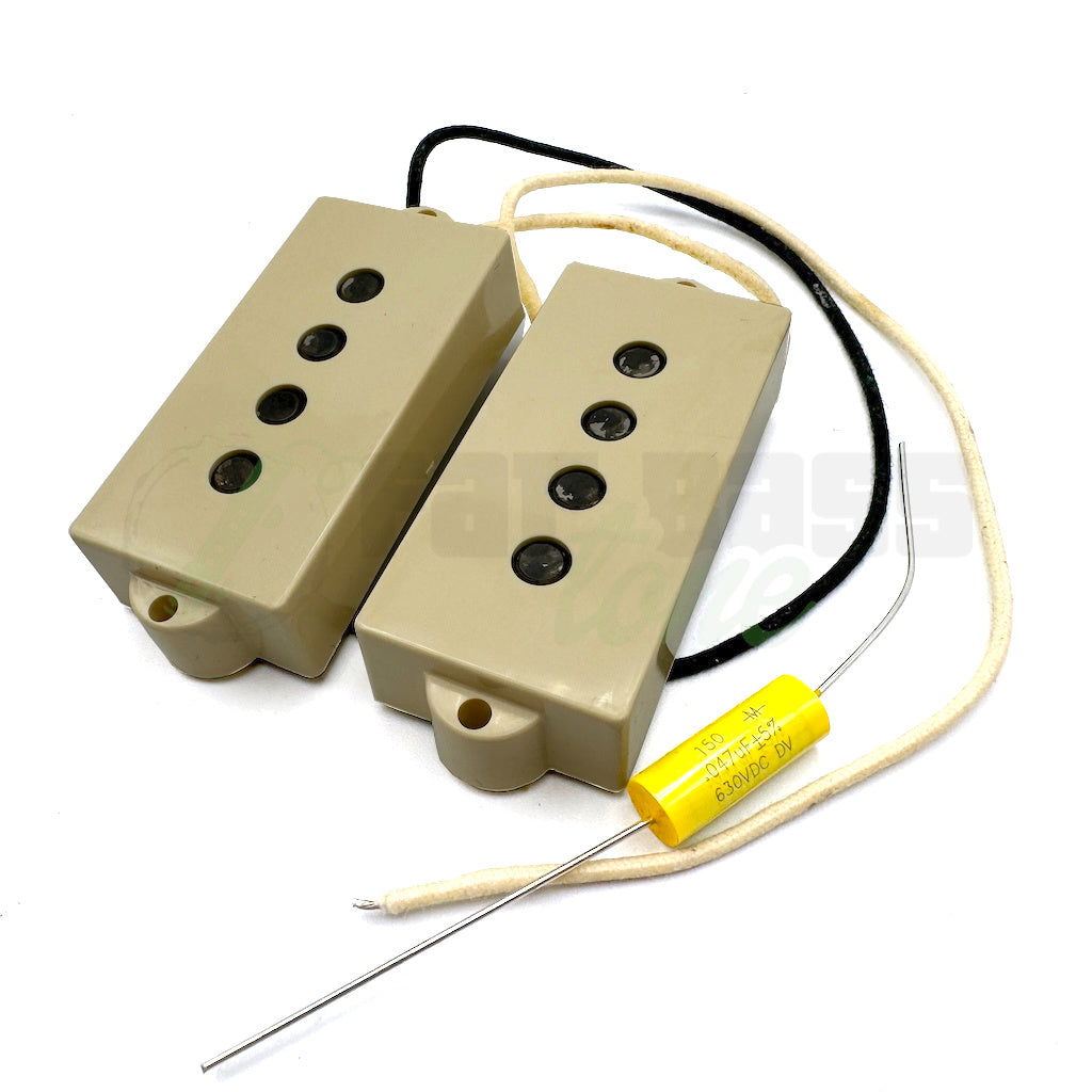 Kloppmann 4 String Precision Bass® Pickup PB57 in creme covers