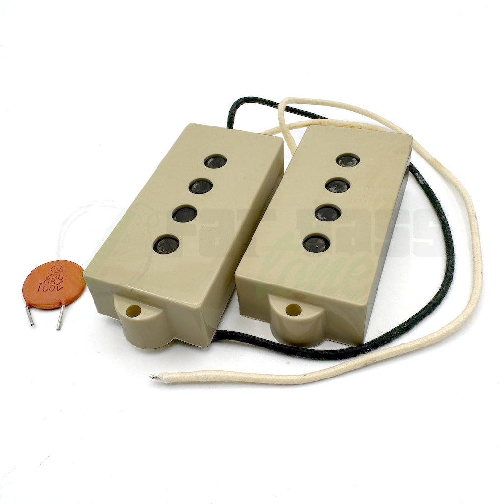 Photo of the Kloppmann 4 String Precision Bass® Pickup PB63 version in Creme covers