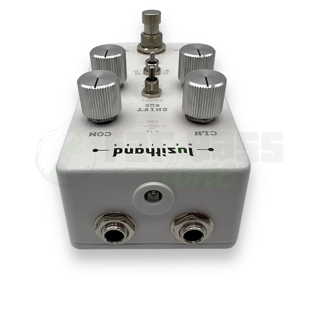 input output and jack view of the Lusithand Alma Bass Compressor Pedal Version 2