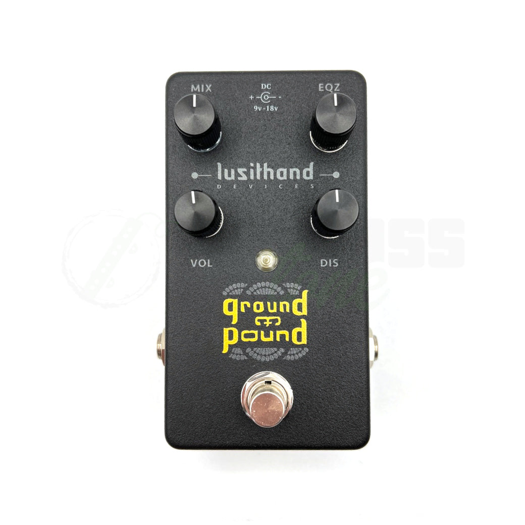 top view of the Lusithand Ground &amp; Pound Bass Distortion Pedal