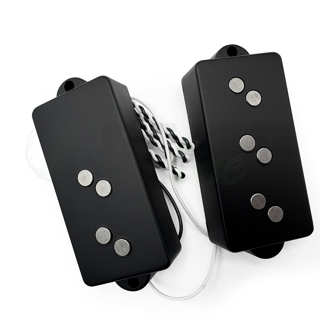 top overhead view of the Nordstrand NP5 5 String Precision Bass® Pickup showing the angled pole pieces on both equally sized shells