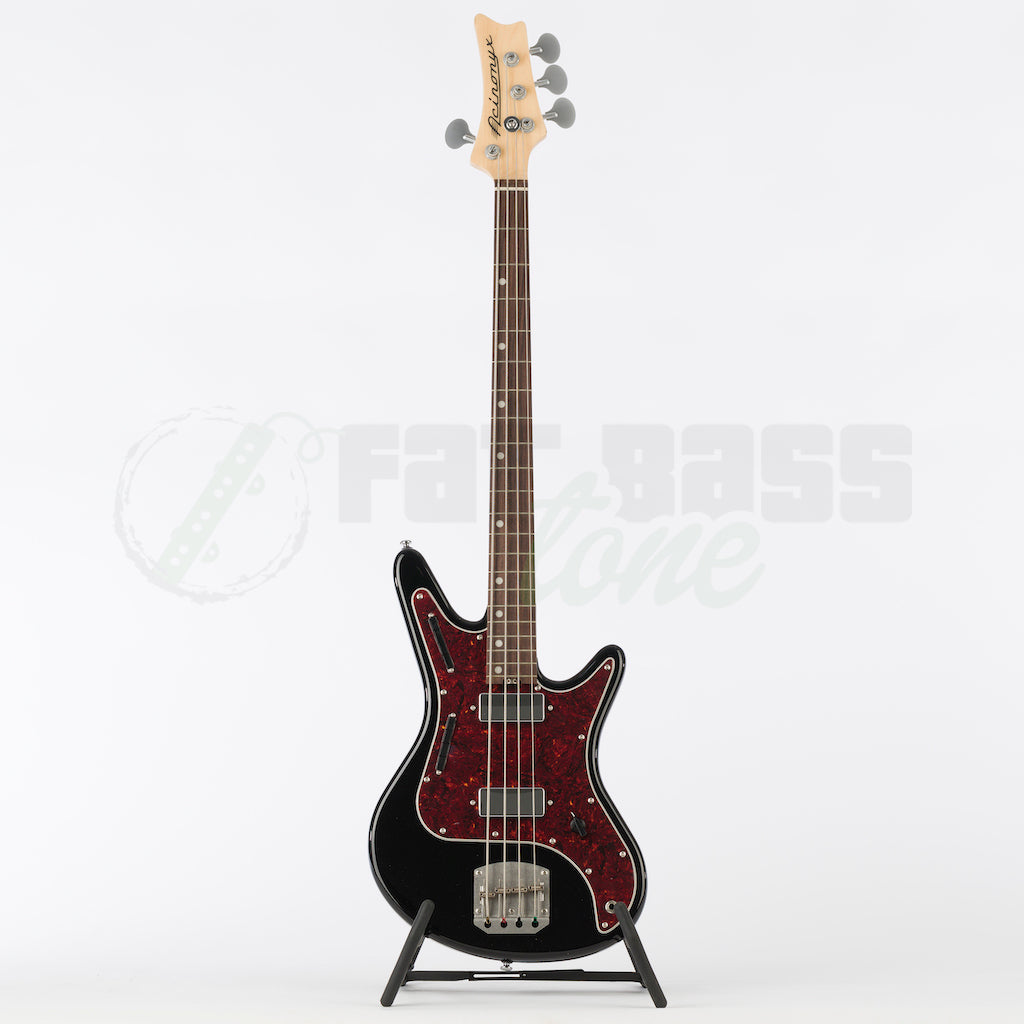 full body front view of the black  version of the Nordstrand Acinonyx Short Scale Cat Bass