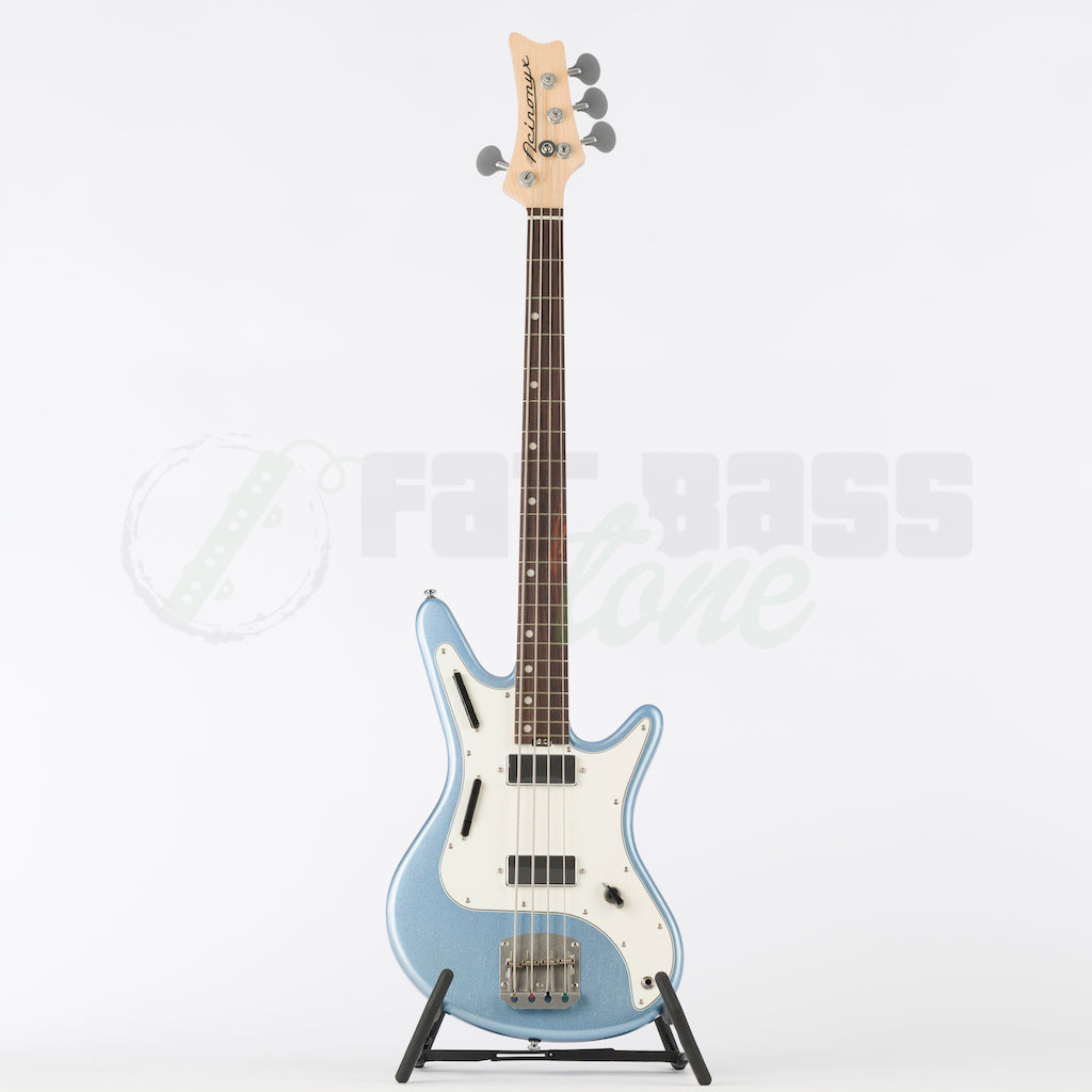 full body front view of the lake placid blue  version of the Nordstrand Acinonyx Short Scale Cat Bass