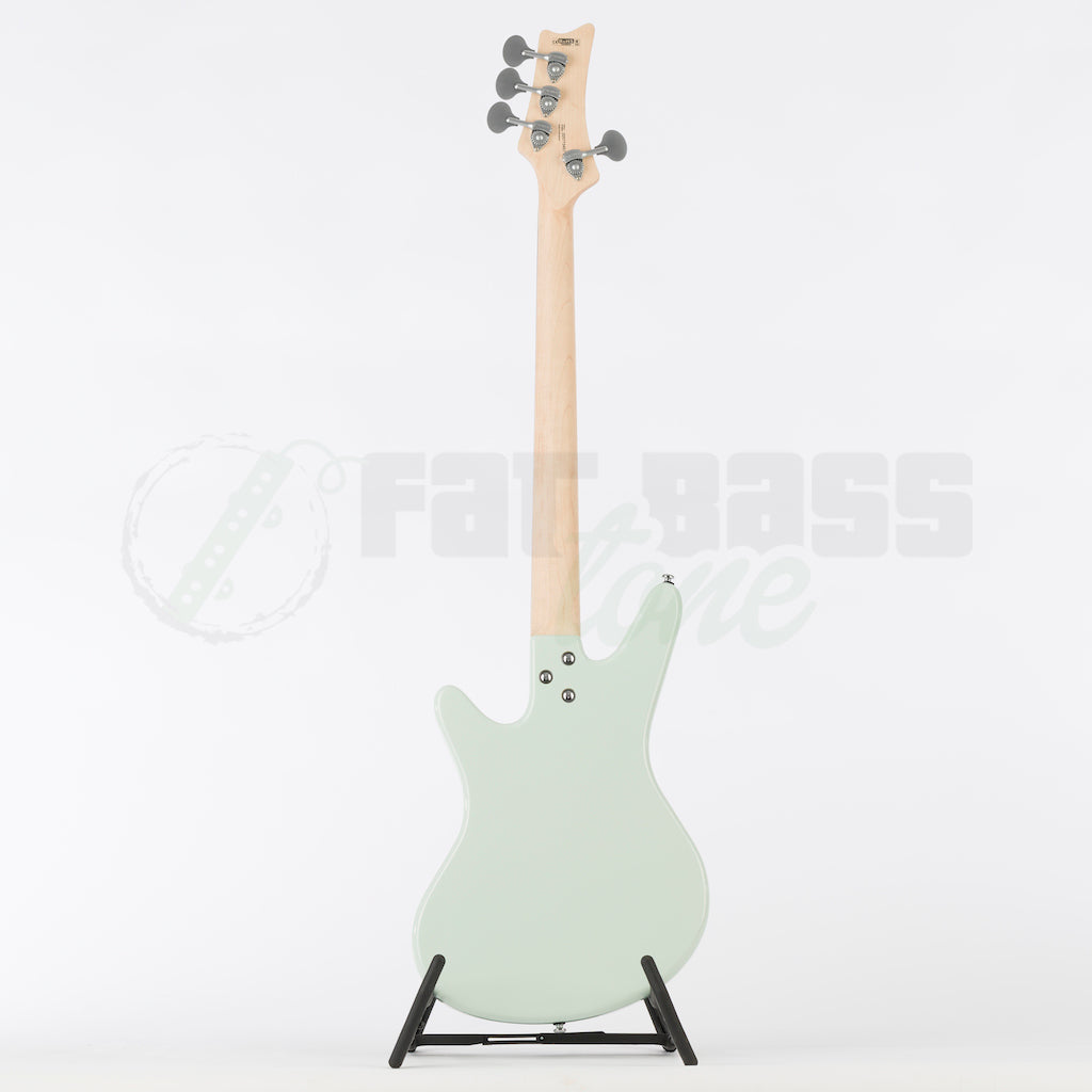 full body back view of the surf green version of the Nordstrand Acinonyx Short Scale Cat Bass