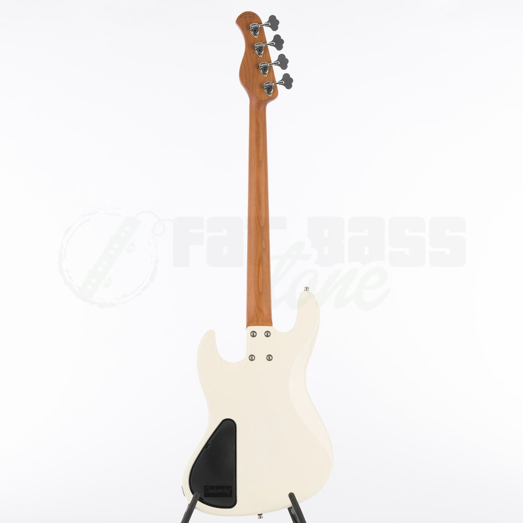 Full back view of the Sadowsky MetroExpress 21 Fret 4 String Vintage Jazz Bass® - Olympic White / Maple Fingerboard