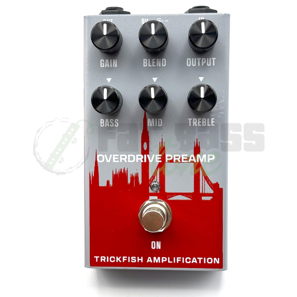 Trickfish Amplification Overdrive Preamp Bass Pedal Grey