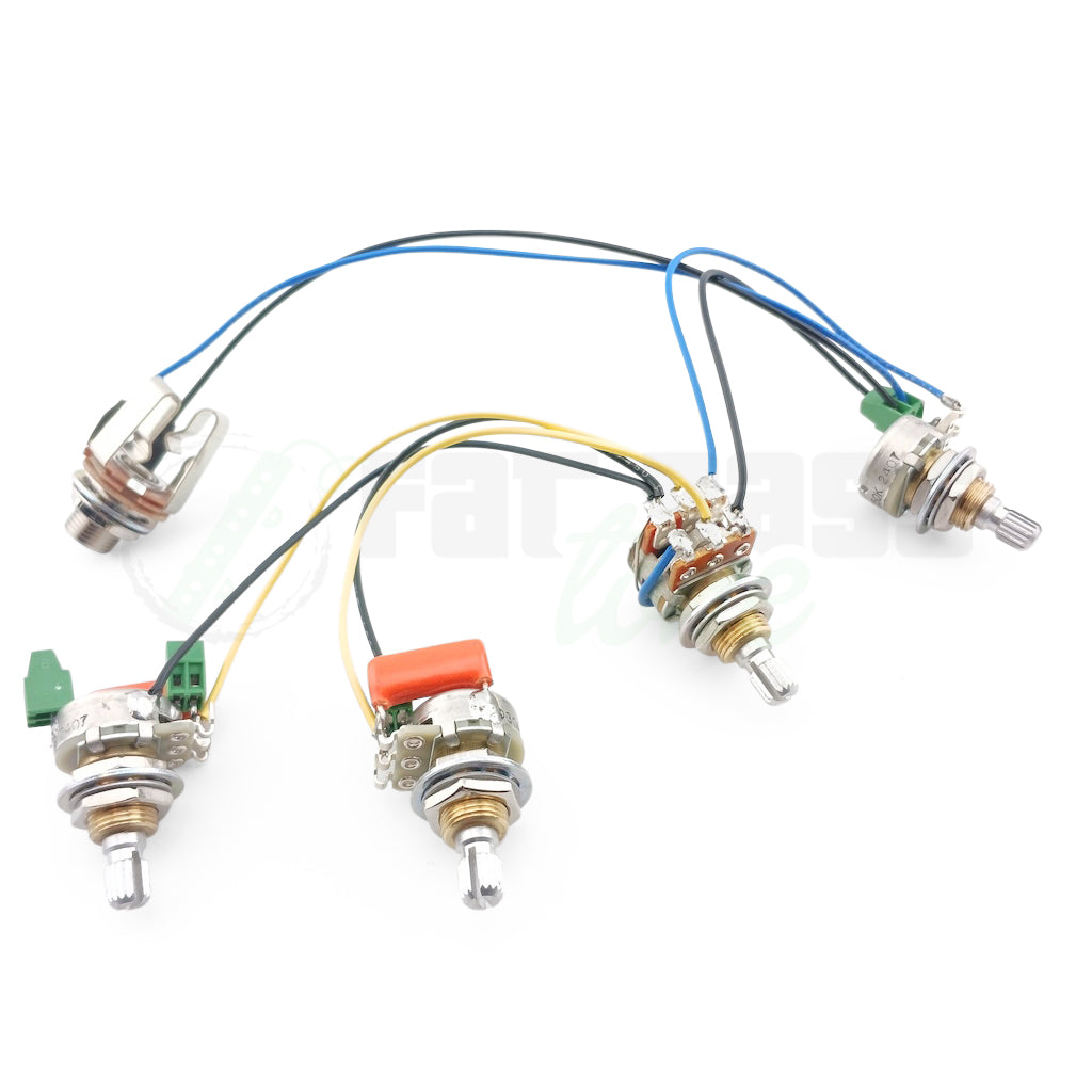 Pre-Wired Passive Harness for volume, blend, tone, tone configurations