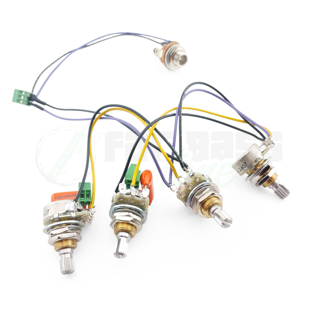 Pre-Wired Passive Harness for volume, volume, tone, tone configurations