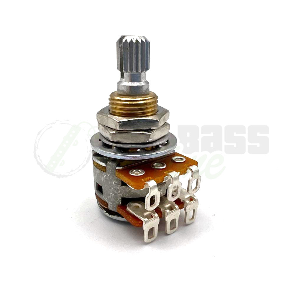Side View of 250K blend potentiometer for guitar and bass