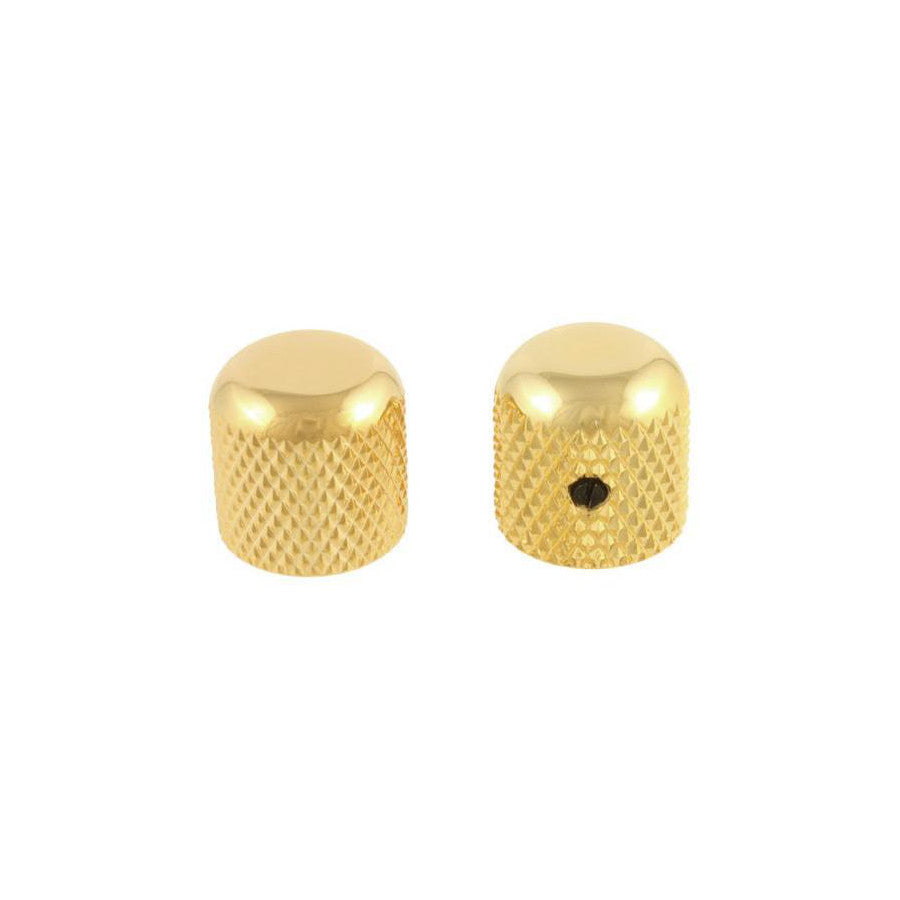 Front view of Metal Dome Knob Gold for Bass Guitar