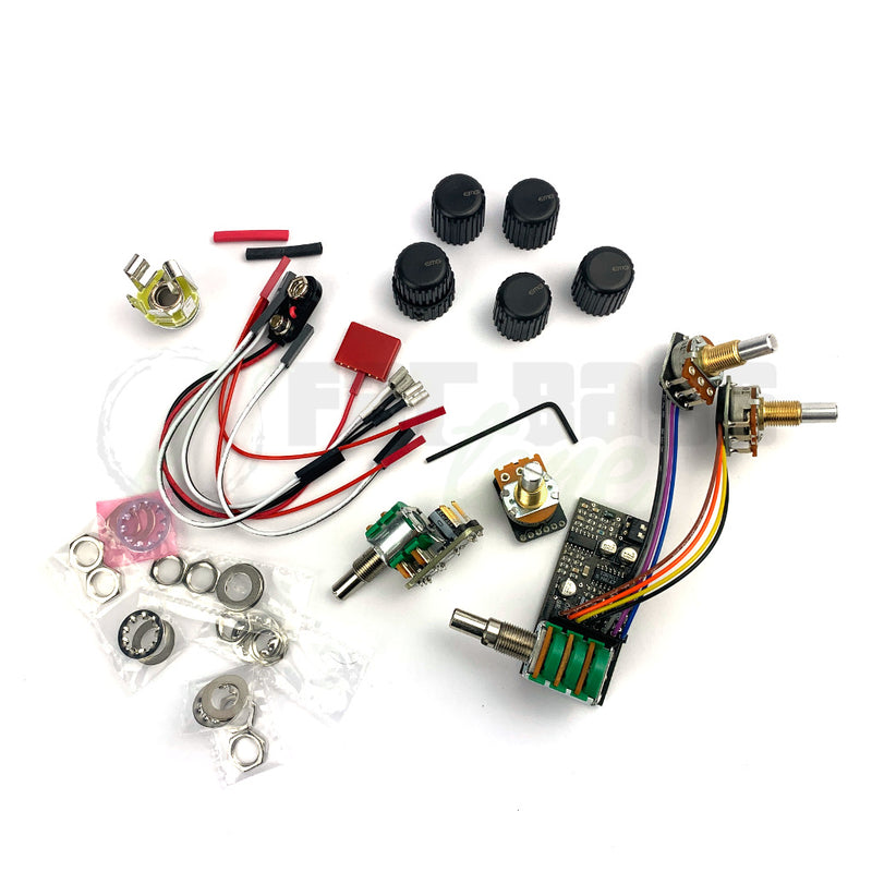 Système EQ Actif EMG BQS Pour Basse - 5 Boutons (balance, Volume, Basses, Aigus, Mids) - Pour Micros EMG