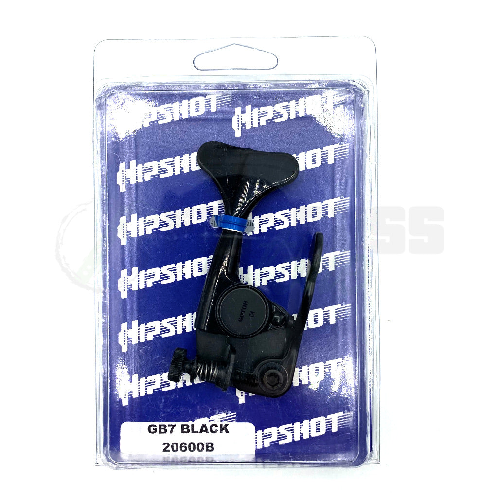 view of Packaging for Hipshot GB7 Xtender Detuner Black for Bass Guitar