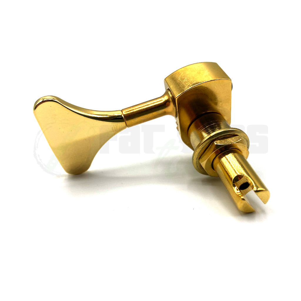 peg view of Hipshot HB6Y Ultralight 3/8 Inch Tuner Gold bass side for Bass Guitar