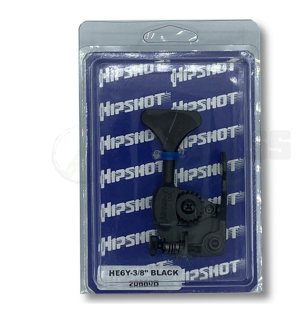 view of Packaging for Hipshot HE6Y 3/8 Inch Xtender Detuner Black for Bass Guitar
