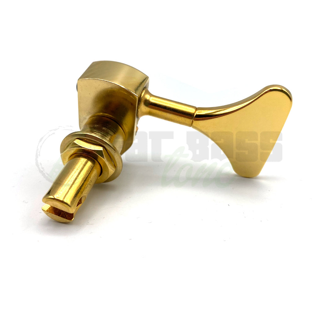 peg view of Hipshot HB6Y Ultralight 3/8 Inch Tuner Treble Side in Gold Finish for Bass Guitar