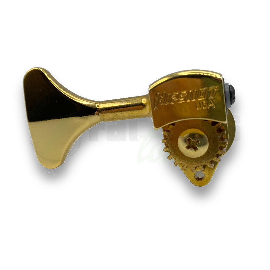 Gear  view of Hipshot Ultralight 1/2&quot; Gold Bass Treble SideTuner
