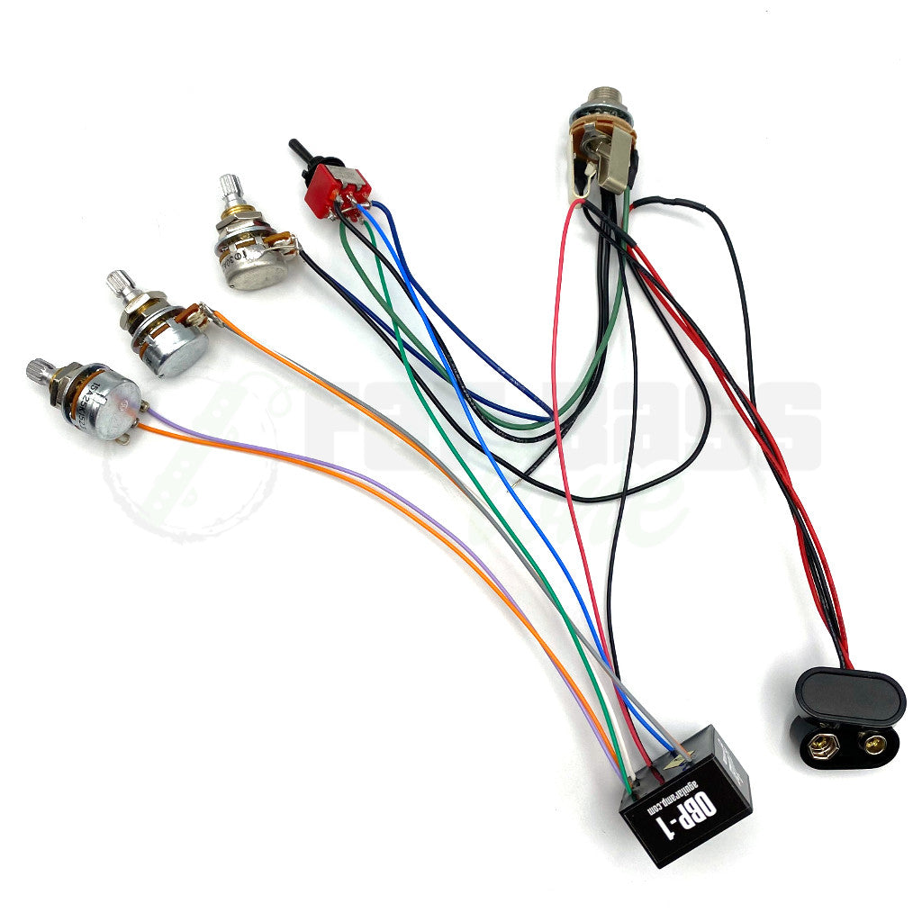 Aguilar OBP-1 Bass Preamp Custom Kits 1 Pickup - 3 Knob & 1 Switch  (V-T-B-APSW) / Prewired (+$25)
