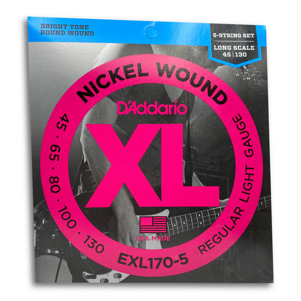 View of Packaging of D&#39;Addario EXL170-5 5 String Bass String Set