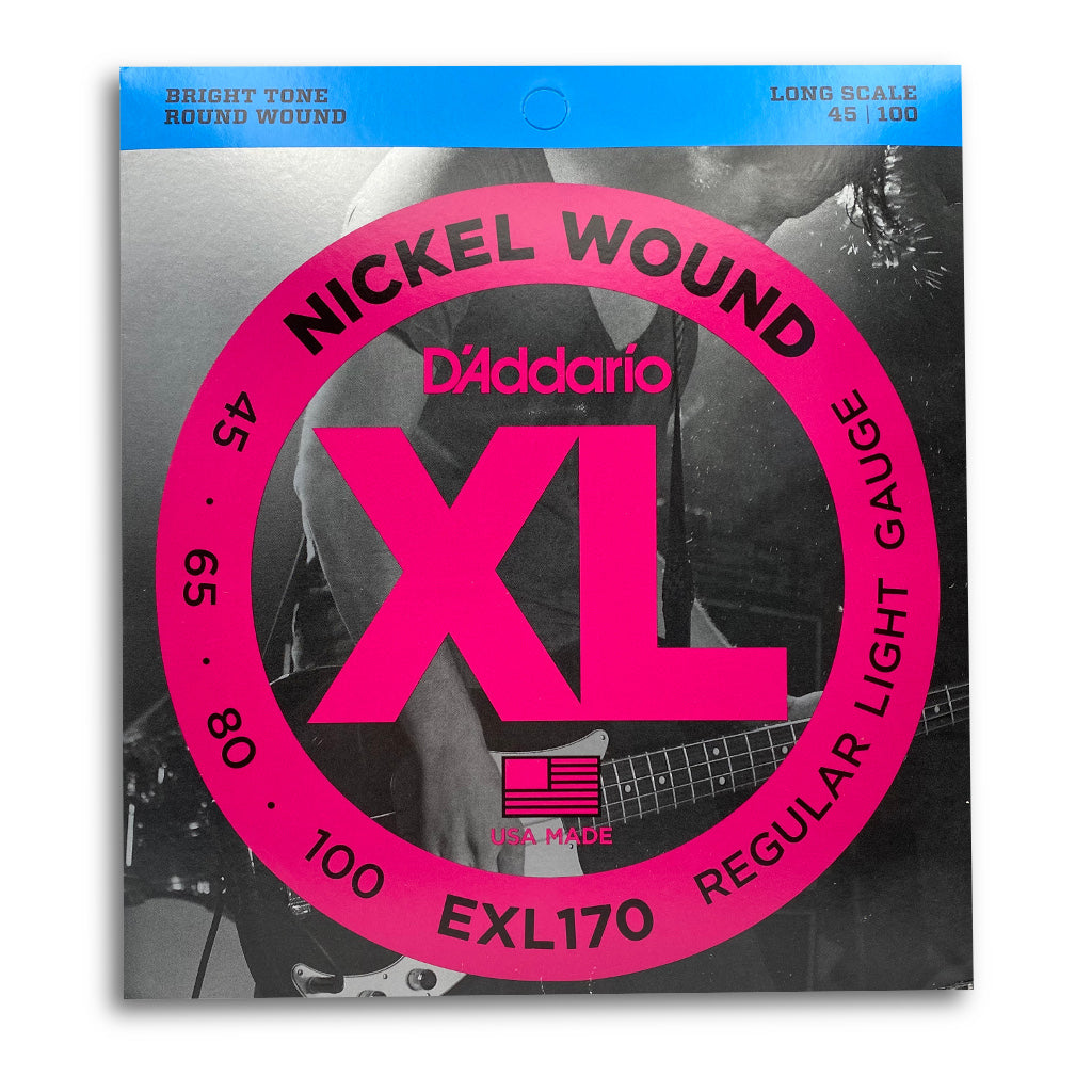 View of Packaging of D&#39;Addario EXL170 4 String Bass String Set