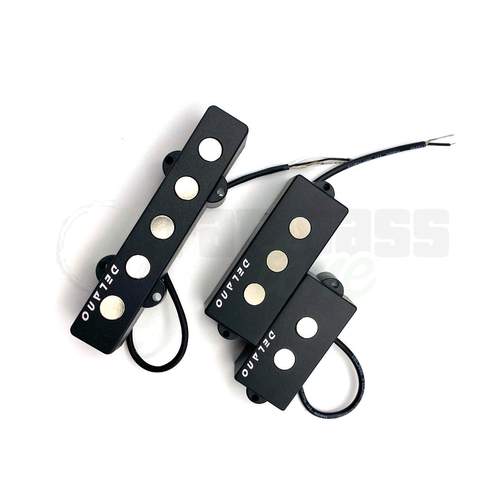 top view of Delano PJ-MVC5 FE/M2-AS 5 String American Standard® PJ Bass Pickups