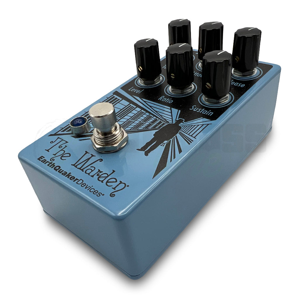 right side view of EarthQuaker Devices The Warden bass pedal