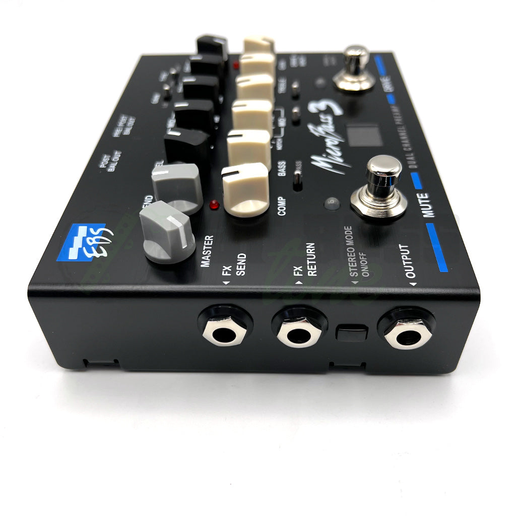 output jack side view of EBS MicroBass 3 Professional Outboard Bass Preamp