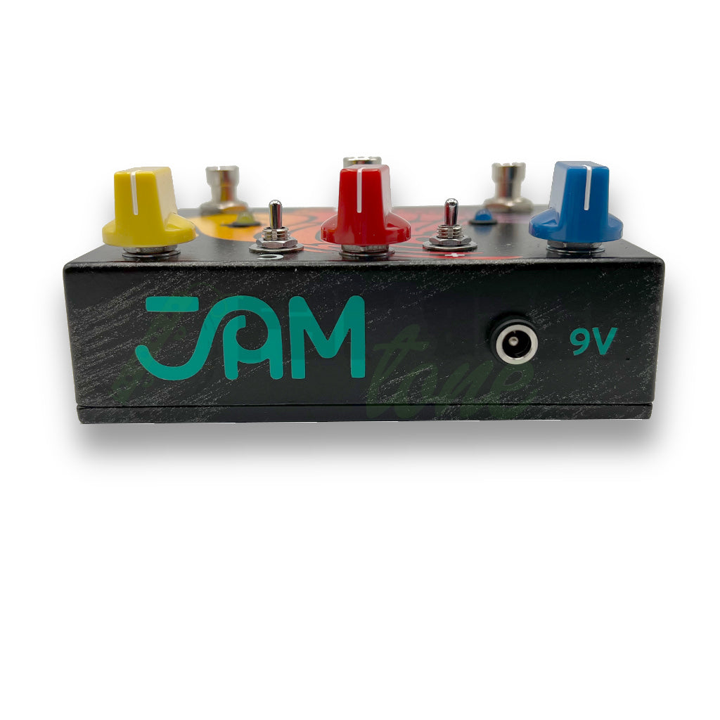 9v input side view of JAM Ripply Fall Bass Chorus/Vibrato/Phaser Pedal