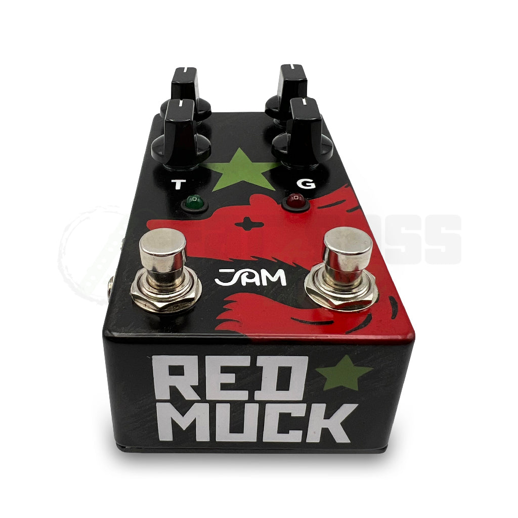 front view of JAM Pedals Red Muck Bass Fuzz Distortion Pedal