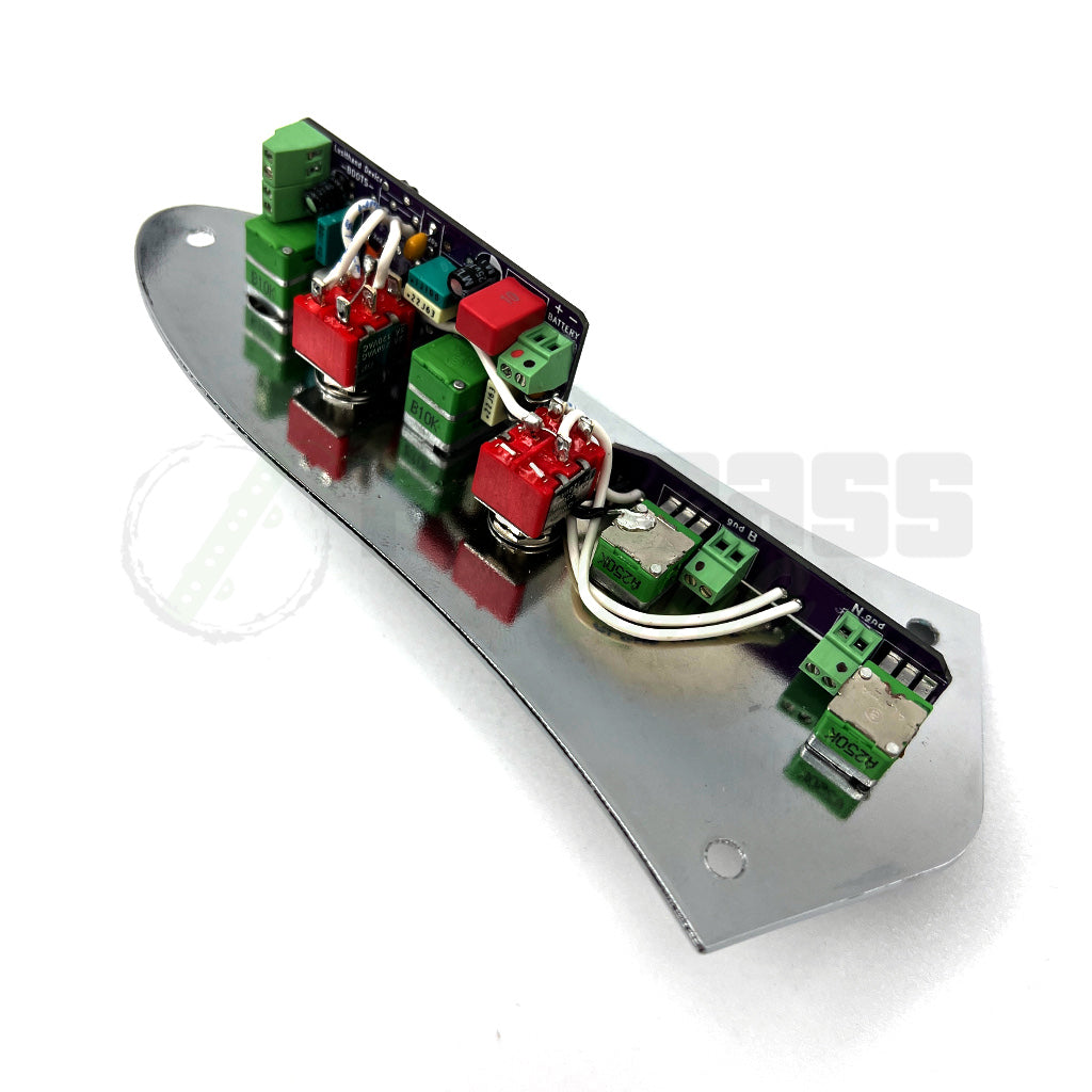 back view of Lusithand 800TS Jazzplate 4 Band Preamp for Jazz Bass Deluxe®