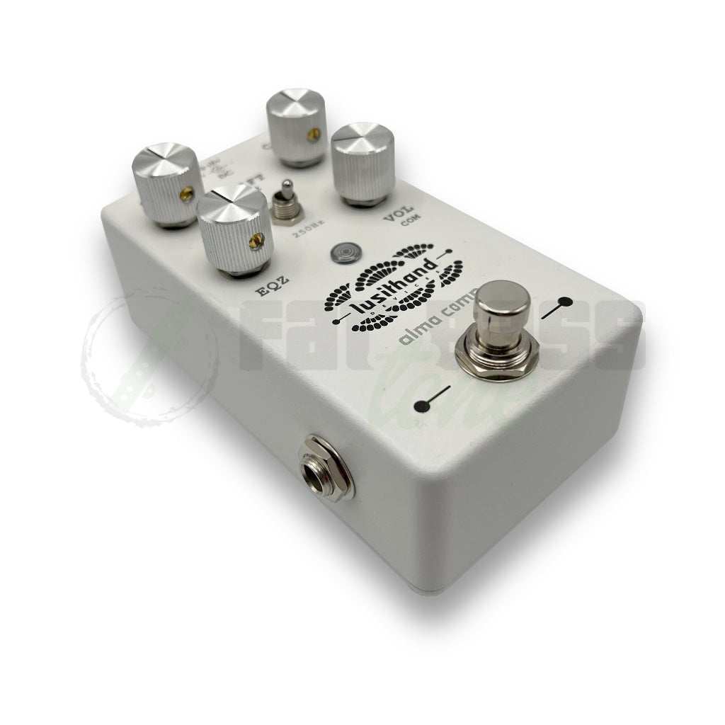 front angle Lusithand Alma Bass Compressor Pedal