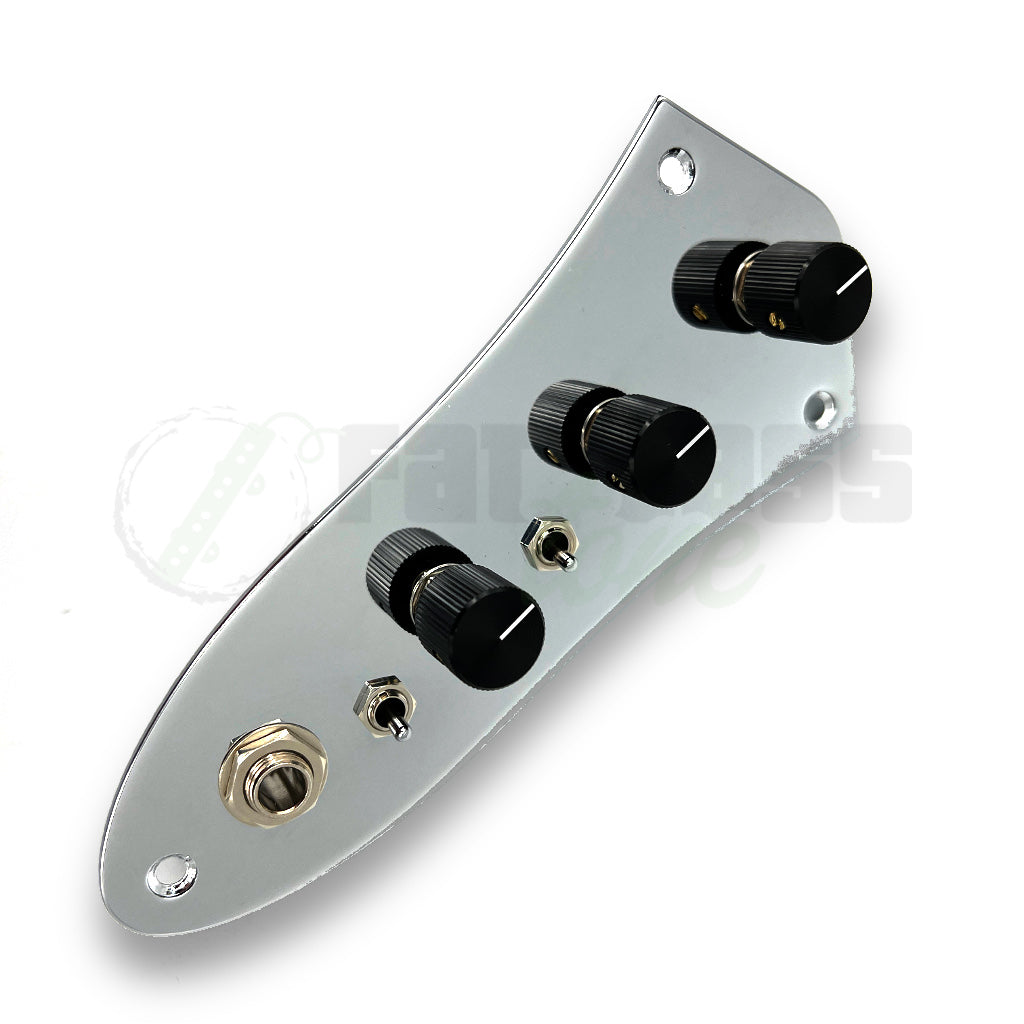 front view of Lusithand Single NFP Jazzplate Filter Preamp for Jazz Bass®
