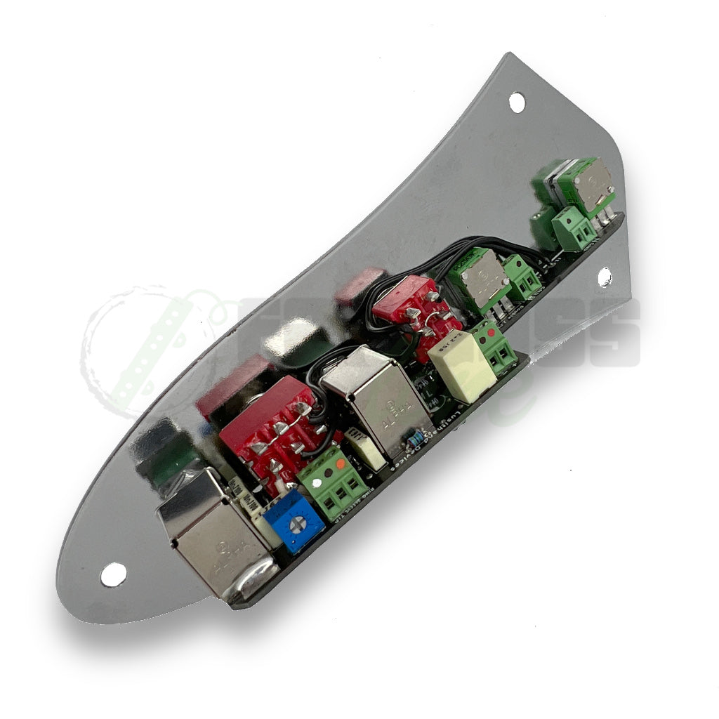 back side view of Lusithand Double NFP Jazzplate Filter Preamp Jazz Bass Deluxe®