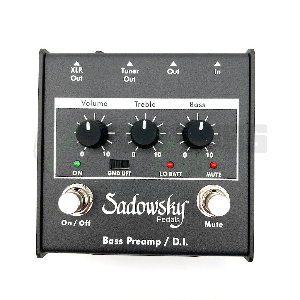 top view of Sadowsky SPB-1 (V2) Bass Preamp / DI Pedal