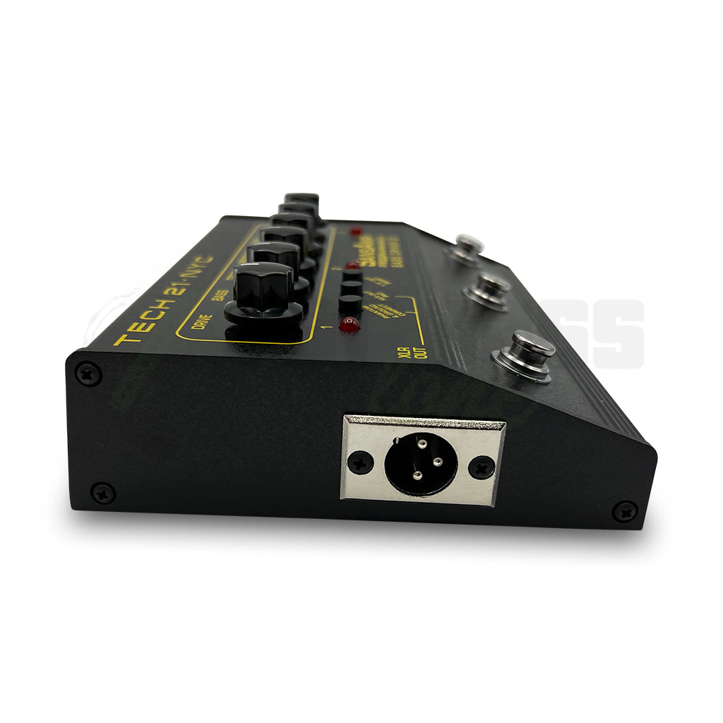 XLR input view of Tech 21 NYC Sansamp Programmable Bass Driver DI Pedal