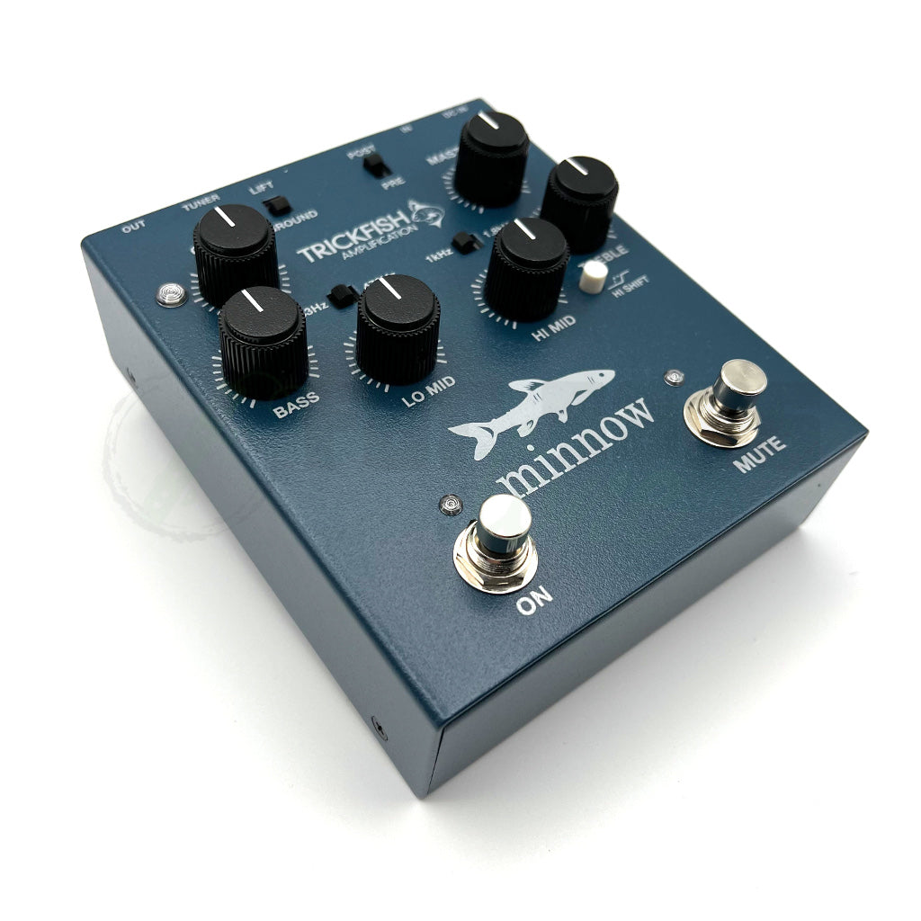 fender bass preamp pedal Trickfish Amplification Trickfish Minnow Bass Preamp DI Pedal Blue